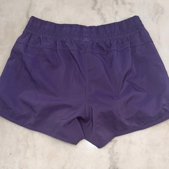 Adidas Running Purple and White Athletic Shorts with Elastic Waistband - Picture 5 of 6
